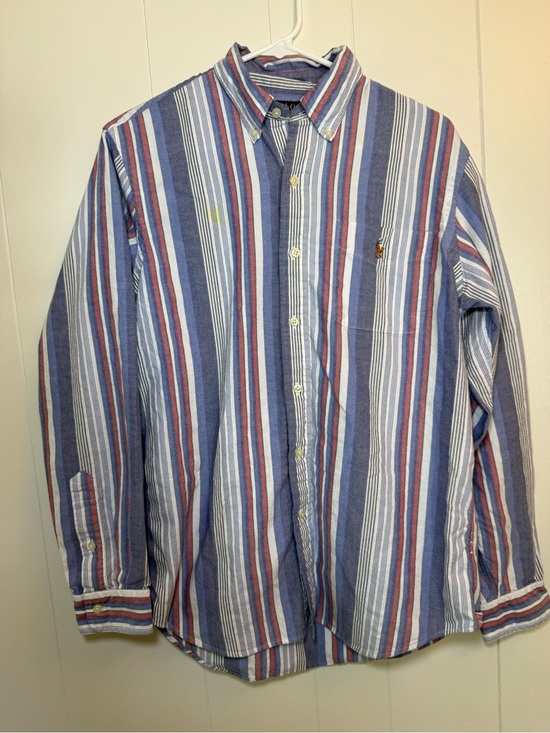 Ralph Lauren Other - Polo Ralph Lauren Blue Vertical Stripe Button-Down 100% Cotton men’s Medium